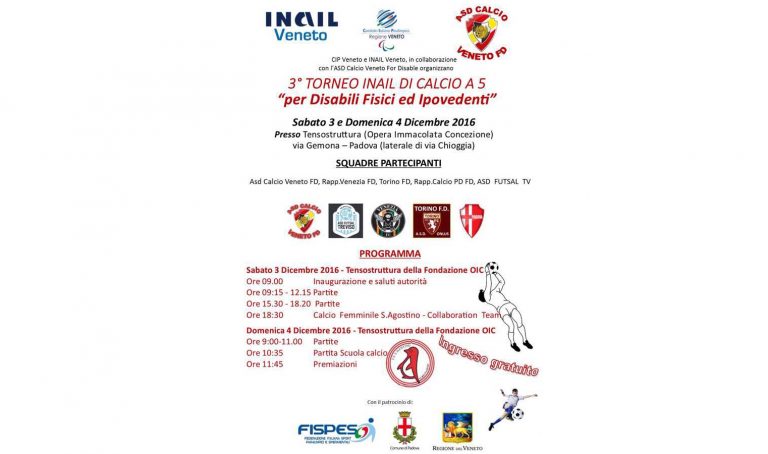 Torneo di Calcio Inail a Padova