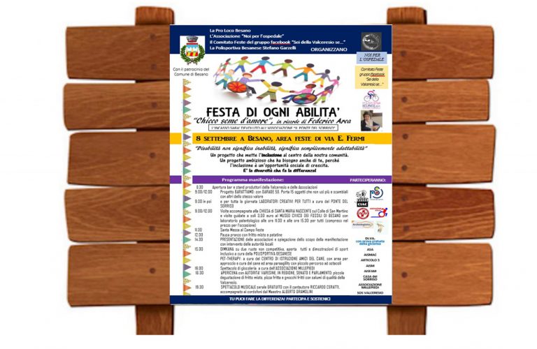 L’8 settembre a Besano la “Festa di ogni disabilità”