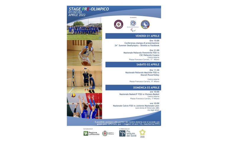 Lo sport sordi prepara a Milano l’avventura Summer Deaflympics 2022